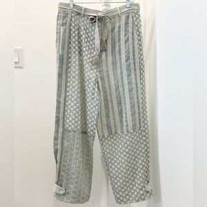 Zara Embroidered Eyelet Patchwork Pants